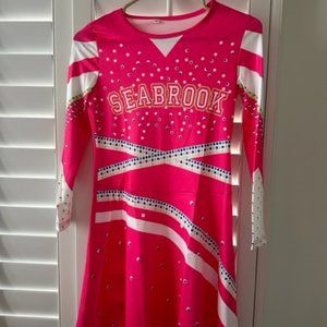 NEW - Girls Addison One Piece Dress Cheerleader Costume For Halloween  Size M